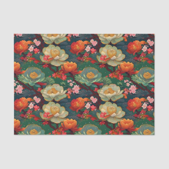 Kimono inspired japanese pattern tissue Paper (Front)