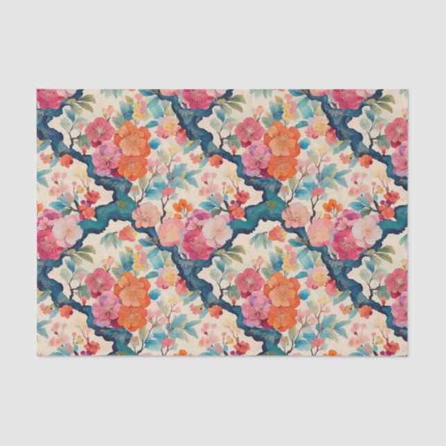 Kimono inspired japanese pattern tissue Paper (Front)