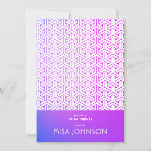 Kimono pattern 毘沙門亀甲柄 Bridal Shower Invitation