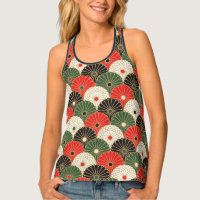 Kimono Pattern Japanese Print Tank Top