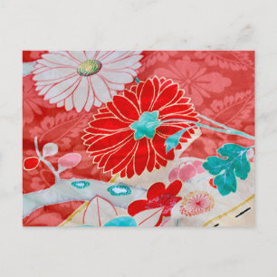 Kimono pattern postcard