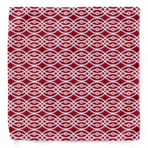 Kimono print, burgundy and pink bandana