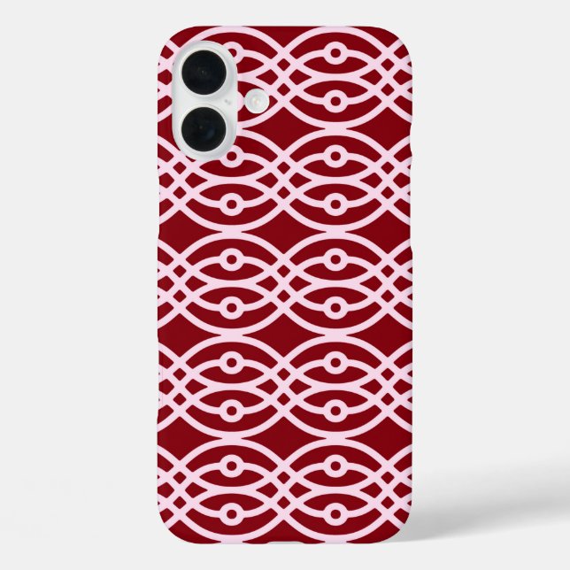 Kimono print, burgundy and pink Case-Mate iPhone case (Back)