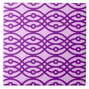 Kimono print, lavender and purple ceramic tile