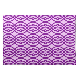 Kimono print, lavender and purple cloth placemat