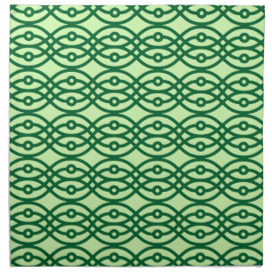 Kimono print, light & dark green napkin