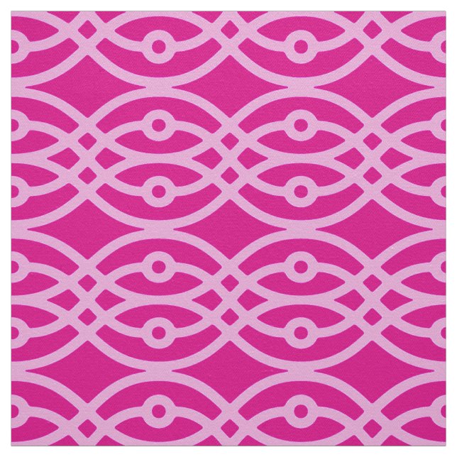 Kimono print, magenta and pink fabric (Swatch)