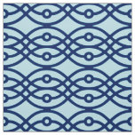 Kimono print, navy and light blue fabric