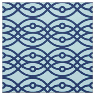 Kimono print, navy and light blue fabric