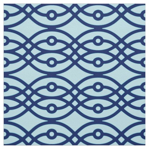 Kimono print, navy and light blue fabric