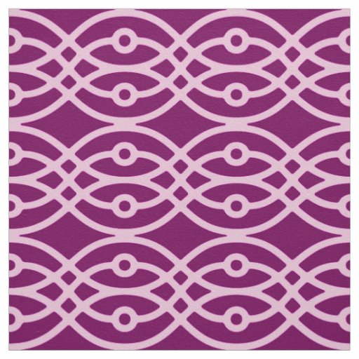 Kimono print, plum and pink fabric