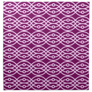 Kimono print, plum and pink napkin