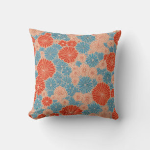 Kimono Rhythm: A Pattern of Japanese Inspiration Throw Pillow