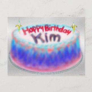 Kim's Birthday Cake Post Card