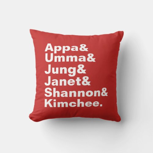 Kims Convenience _ Ampersand Throw Pillow