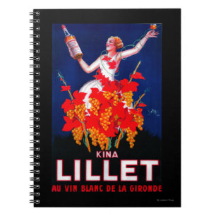 Kina Lillet Vintage PosterEurope Notebook