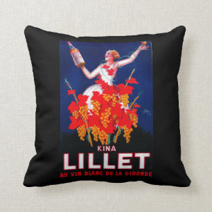 Kina Lillet Vintage PosterEurope Throw Pillow