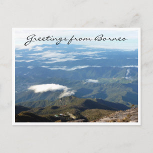 kinabalu borneo greetings postcard