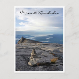 kinabalu view pile postcard