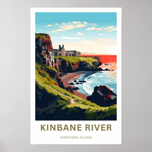 Kinbane River Northern Island Travel Print