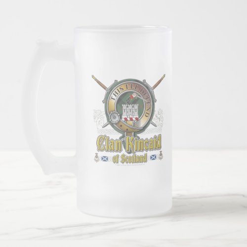 Kincaid Clan Badge Frosted Glass Beer Mug