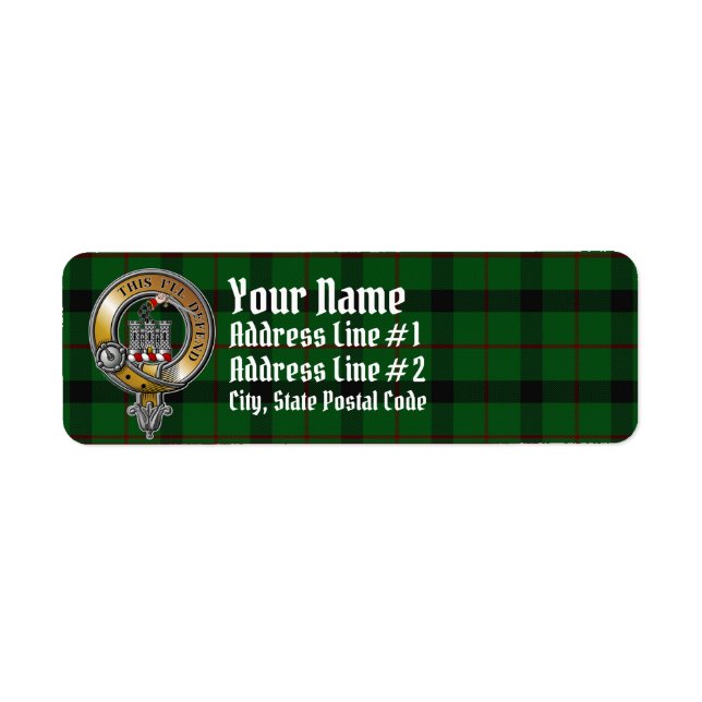 Kincaid Tartan & Badge Label (Front)