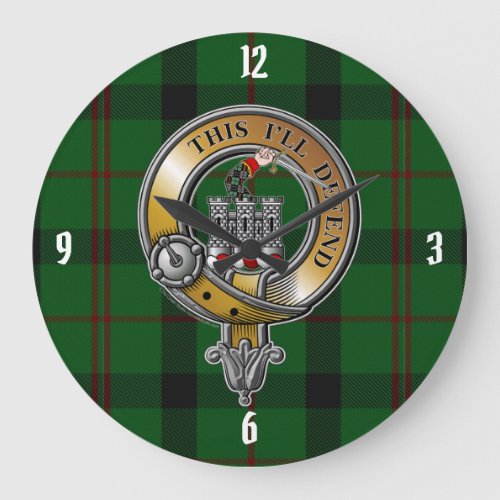 Kincaid Tartan  Badge Large Clock