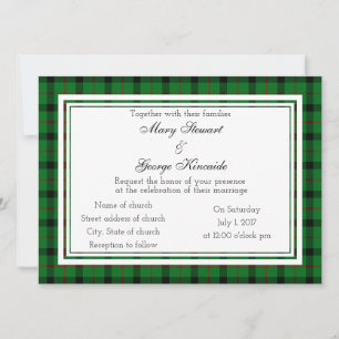 Kincaide Scottish Wedding Invitation