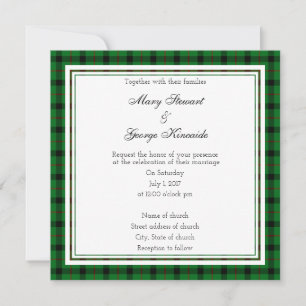 Kincaide Scottish Wedding Square Invitation