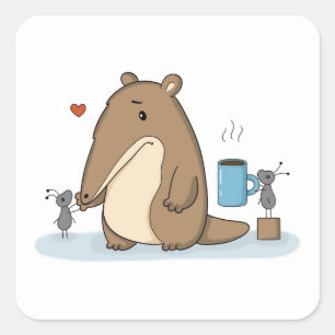 Kind Anteater Team Support Square Sticker