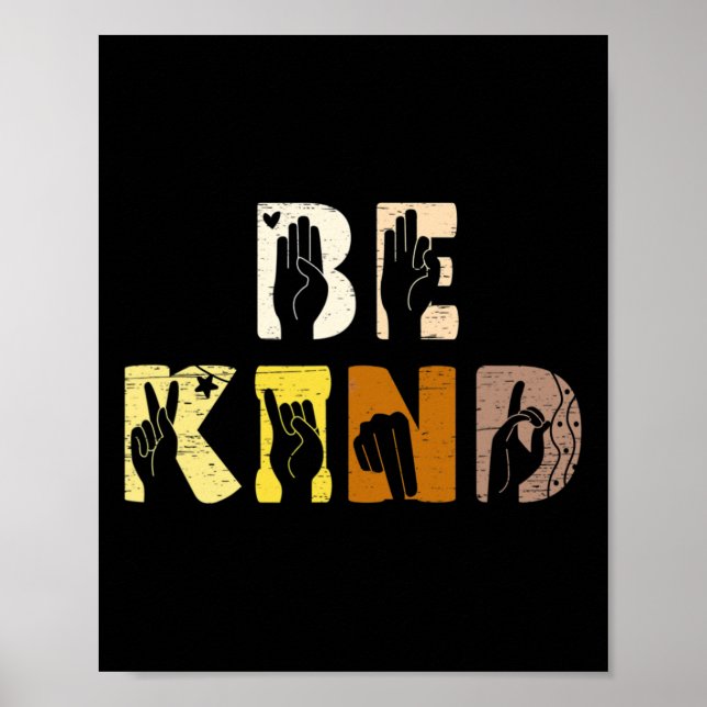 Kind Asl Hand Sign Interpreter Sign Language  (Front)
