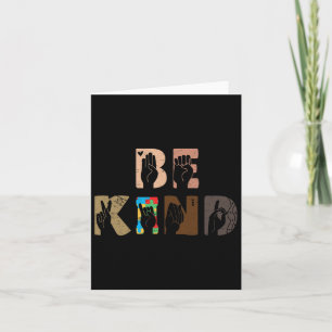 Kind Asl Hand Sign Interpreter Sign Language Autis Card