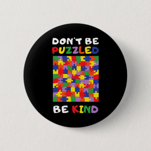 Kind Autistic Puzzle Autism Awareness 2022 Asl Mom Button
