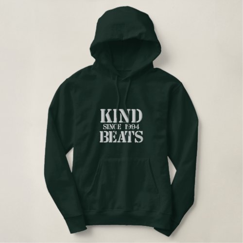 Kind Beats Since 1994 Army Embroidered Hoodie