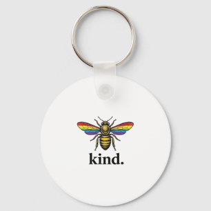 Kind Bee Vintage Rainbow Wing Shirt Design (2)_1 Keychain