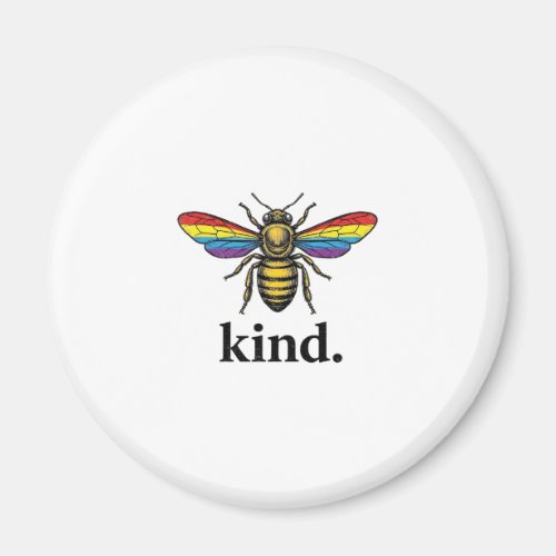 Kind Bee Vintage Rainbow Wing Shirt Design (2)_1 Magnet