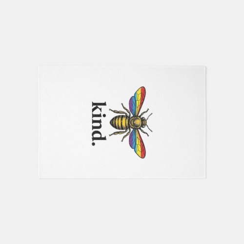 Kind Bee Vintage Rainbow Wing Shirt Design (2)_1 Rug