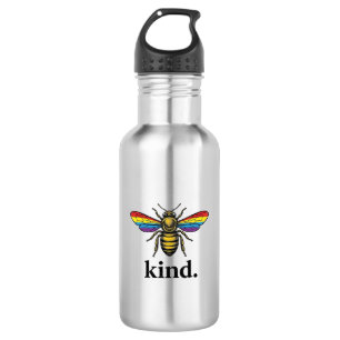 Kind Bee Vintage Rainbow Wing Shirt Design (2)_1 Stainless Steel Water Bottle