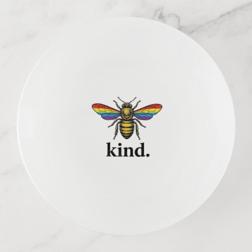 Kind Bee Vintage Rainbow Wing Shirt Design (2)_1 Trinket Tray