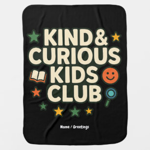 Kind & Curious Kids Club Positive Growth Mindset Baby Blanket