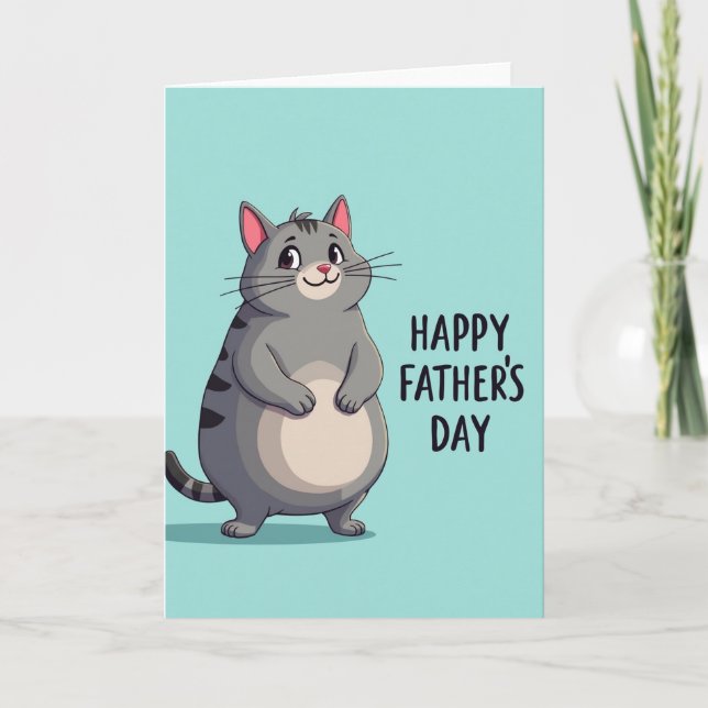 Kind Feline Fathers Day Card (Front)