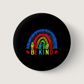 Kind Hand Sign Language Puzzle Autism Awareness As Button