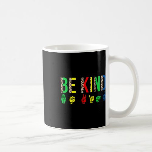 Kind Hand Sign Language Puzzle Autism Awareness As Coffee Mug