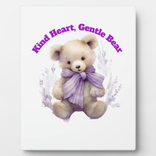 Kind Heart Gentle Bear Plaque - Cute Bear Design