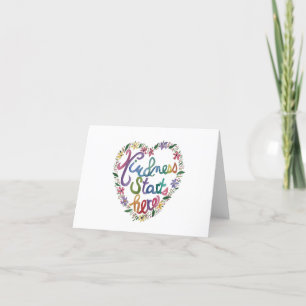 Kind Heart Letterpress Thank You Card