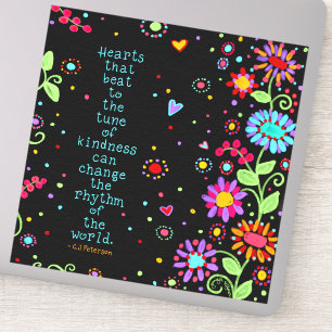 Kind Hearts Can Change The World Inspirational Sticker