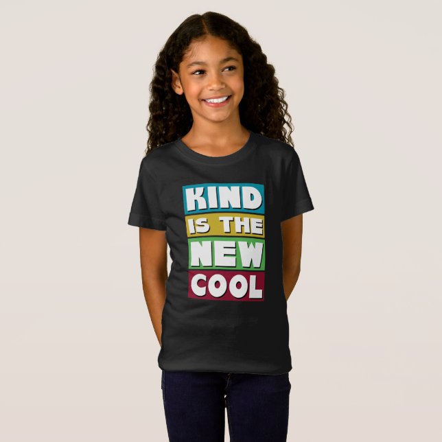 Kind is the New Cool - a Kid's Retro Kindness T-Shirt (Front Full)