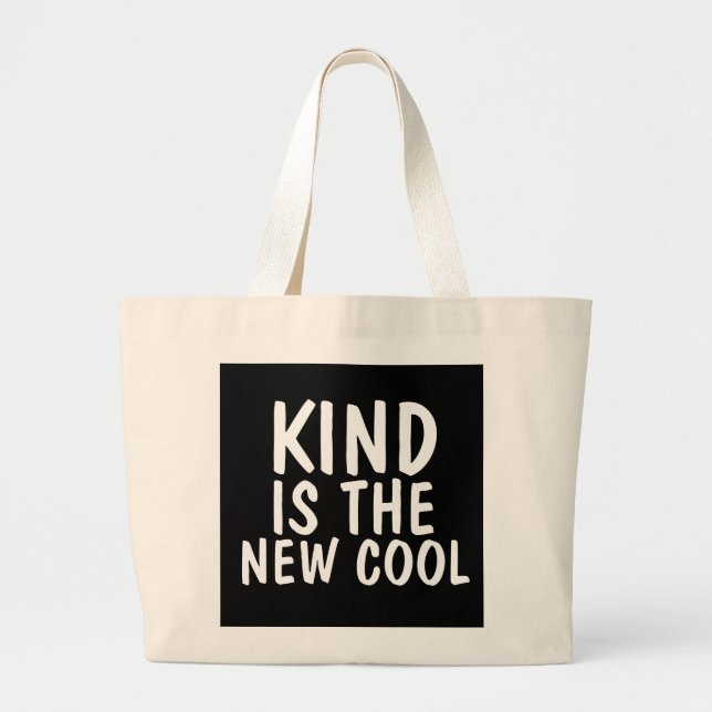 KIND IS THE NEW COOL TOTES book bags (Front)