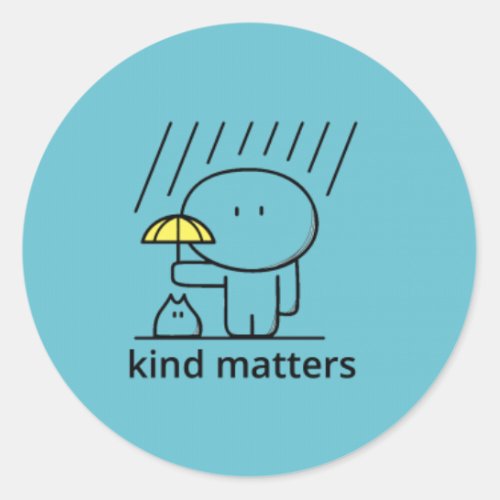 Kind Matters Classic Round Sticker