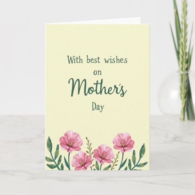Kind Mothers Day Floral Card (Front)